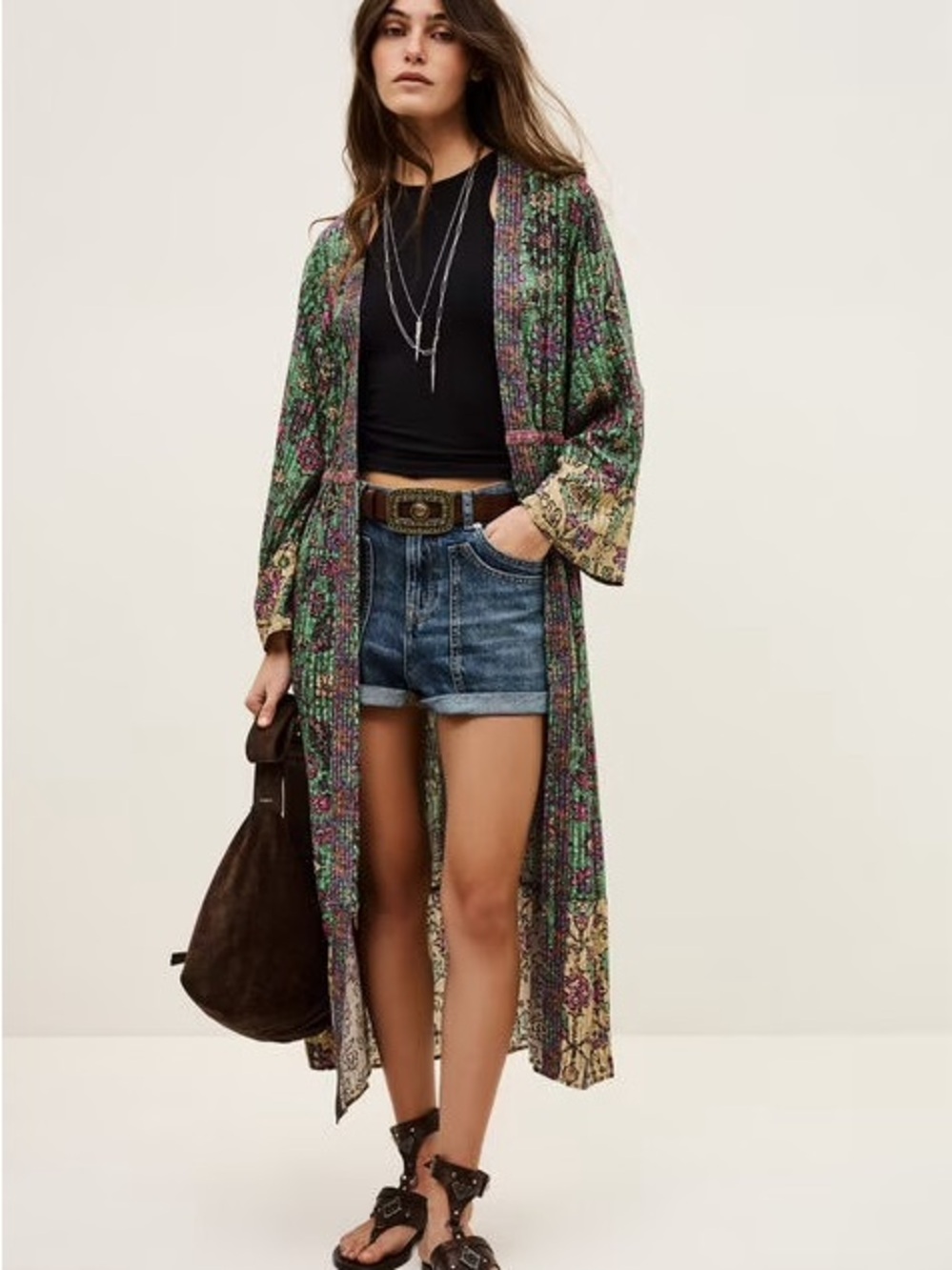 ba&sh PADRIG Long kimono duster jacket